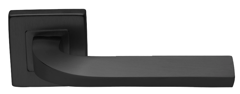 Ручка дверная TENDER S3 NERO раздельная на квадратной розетке, цвет - черный фото купить Санкт-Петербург