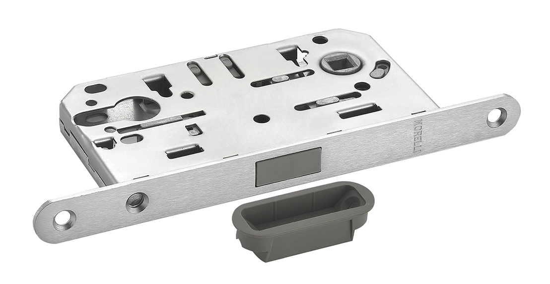 Защелка межкомнатная M1885 SSC магнитная под цилиндр, цвет суперматовый хром фото купить в СПб