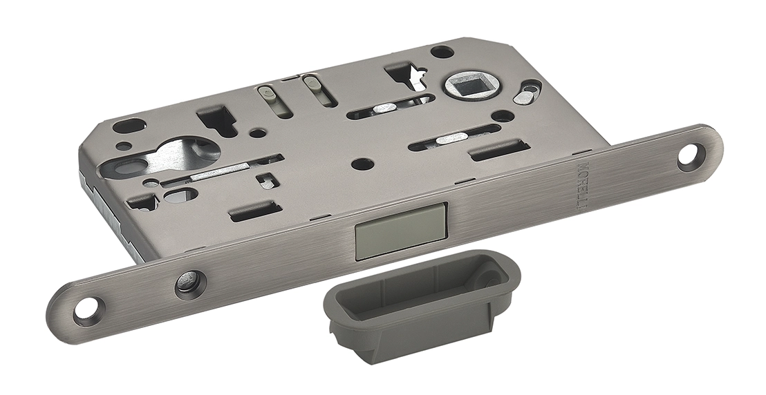 Защелка межкомнатная M1885 GR магнитная под цилиндр, цвет графит фото купить в СПб