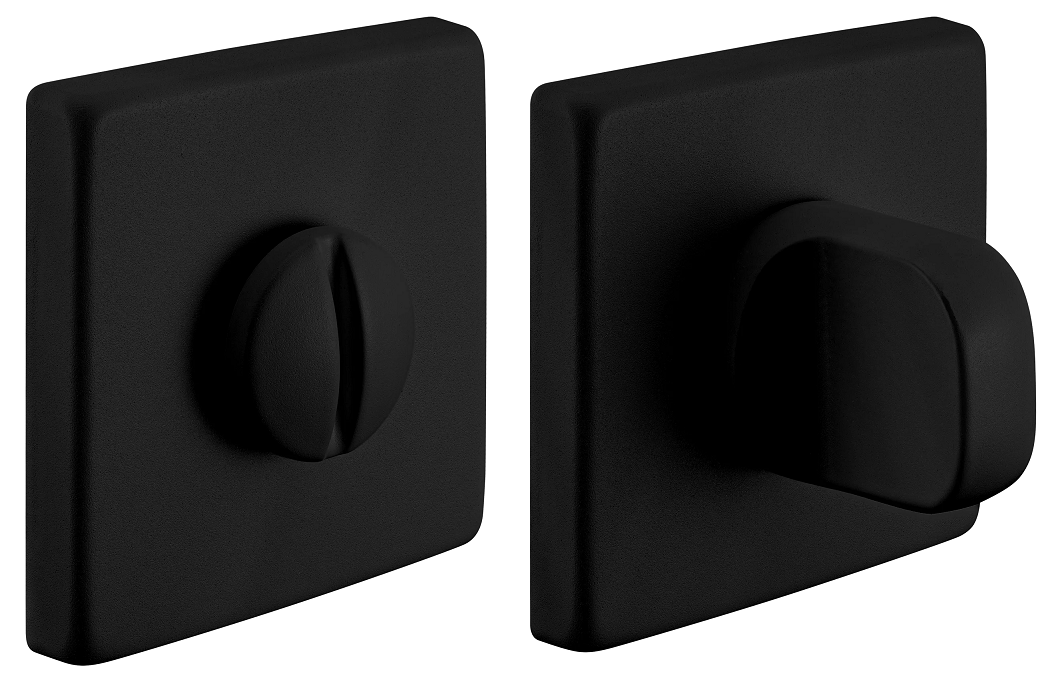 Завертка дверная LUX-WC-S5 NERO-ST, цвет - черный soft-touch фото купить Санкт-Петербург