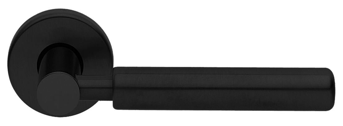 Ручка дверная CLOUD R3 NERO раздельная на круглой розетке, цвет - черный фото купить Санкт-Петербург