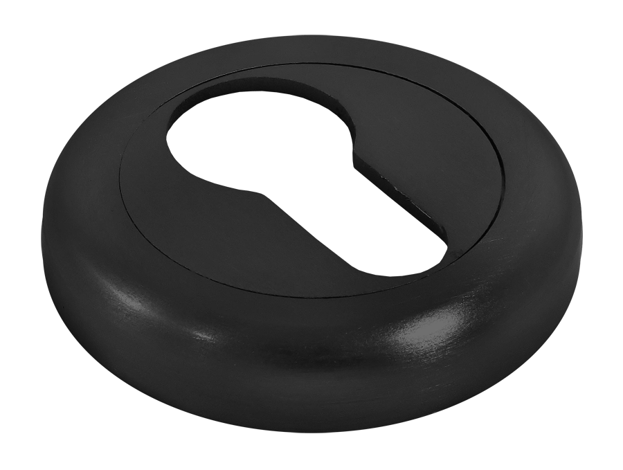 Накладка на ключевой цилиндр LUX-KH-R4 NERO на круглой розетке, цвет - черный фото купить в СПб