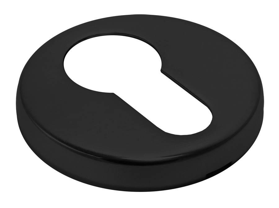 Накладка на ключевой цилиндр LUX-KH-R3-E NERO на круглой розетке, цвет - черный фото купить в СПб