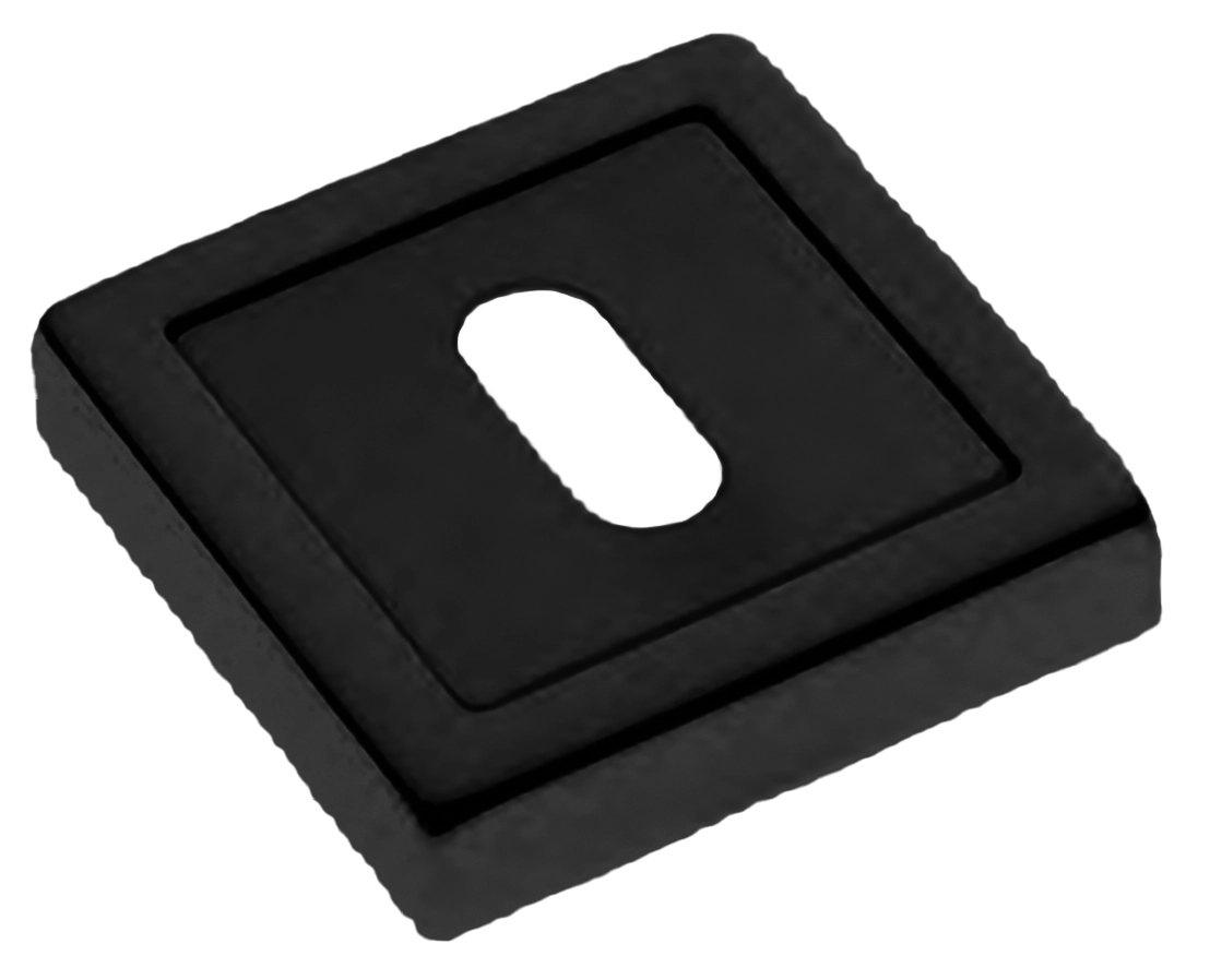 Накладка на ключевой цилиндр LUX-FK-S3 NERO на квадратной розетке под ключ «буратино», цвет - черный фото купить Санкт-Петербург
