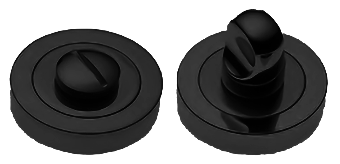 Завертка сантехническая LUX-WC-R4-LU NERO на круглой розетке, цвет  - черный фото купить Санкт-Петербург