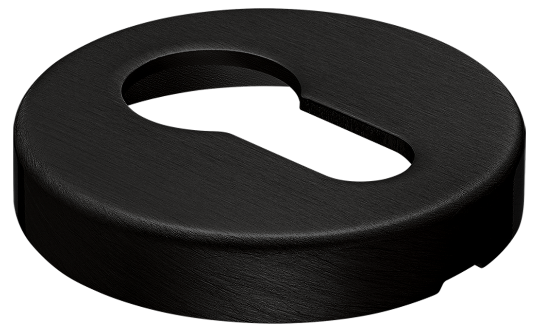 Накладка на ключевой цилиндр LUX-KH-R6 NERO на круглой розетке, цвет - черный фото купить в СПб