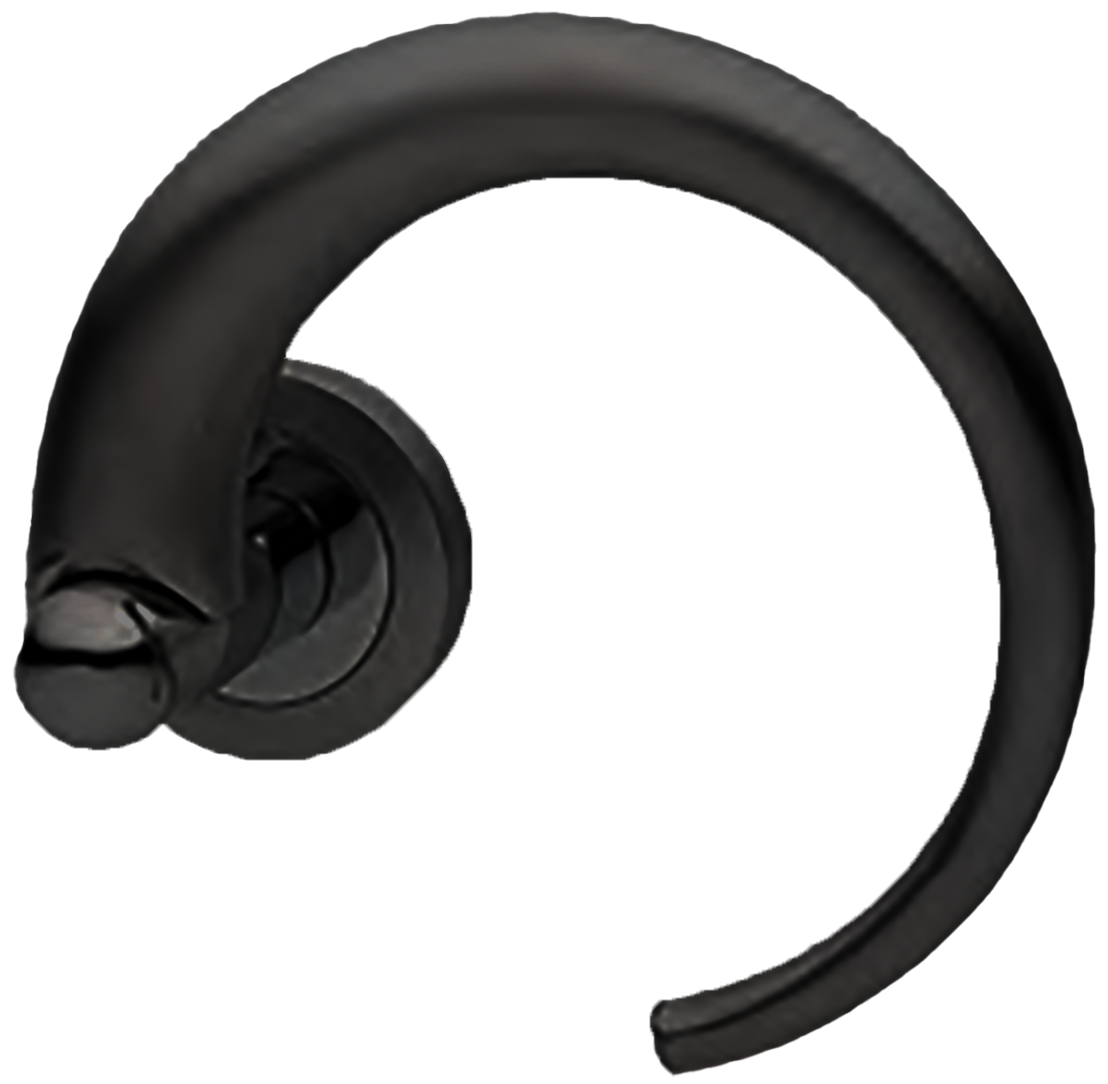 Ручка дверная LANGOUST R2 NERO раздельная на круглой розетке, цвет - черный фото купить Санкт-Петербург