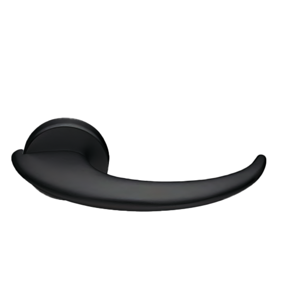 Ручка дверная ABUNDANCE PF NERO раздельная на круглой розетке, цвет - черный фото купить Санкт-Петербург