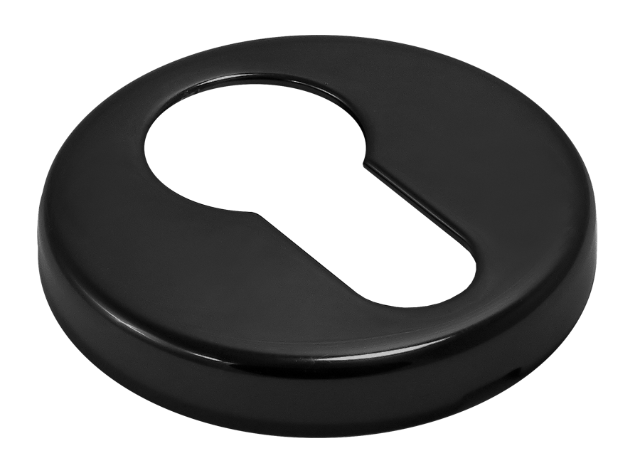 Накладка на ключевой цилиндр LUX-KH-R3 NERO на круглой розетке, цвет - черный фото купить в СПб