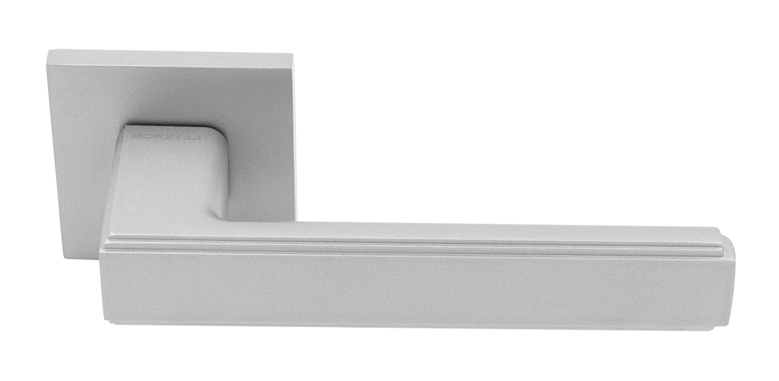 Ручка дверная MH-64-S6 ASC STEPS на квадратной розетке 6 мм, цвет анодированный матовый хром фото купить Санкт-Петербург