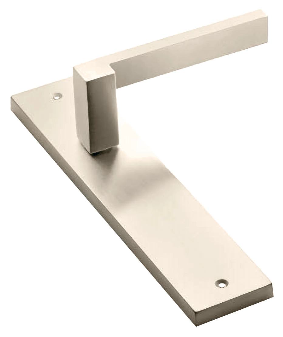 Ручка дверная на планке STONE PL NIS, цвет матовый никель, латунь фото купить в СПб