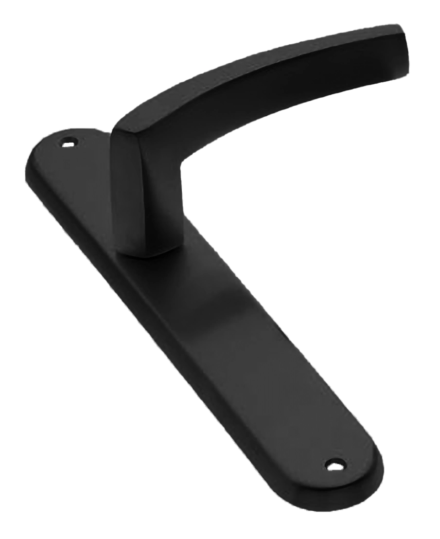 Ручка дверная на планке WIND PL NERO, цвет черный, латунь фото купить в СПб