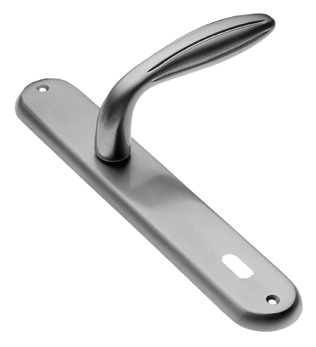 Ручка дверная на планке BUD PL CSA, цвет матовый хром, латунь фото купить в СПб