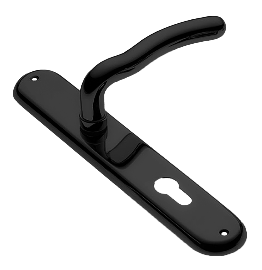 Ручка дверная на планке SNAKE PL NERO, цвет черный, латунь фото купить в СПб