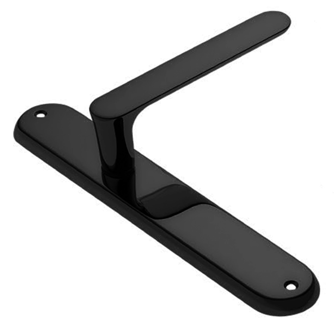 Ручка дверная на планке LE BOAT PL NERO, цвет черный, латунь фото купить в СПб