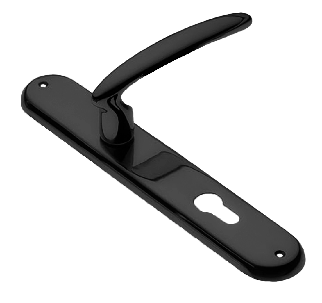 Ручка дверная на планке FLAMINGO PL NERO, цвет черный, латунь фото купить в СПб