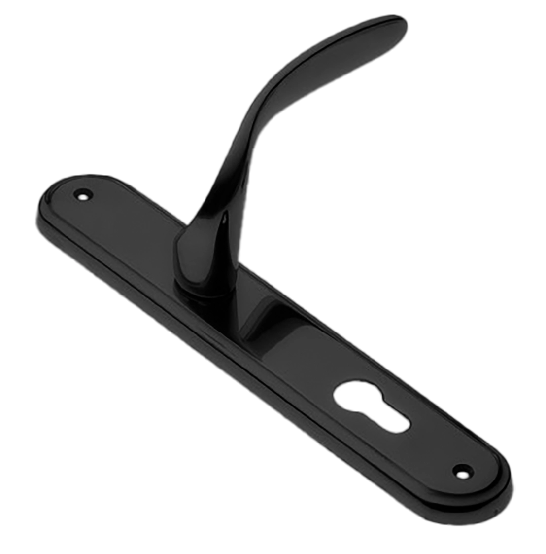 Ручка дверная на планке COBRA PL NERO, цвет черный, латунь фото купить в СПб