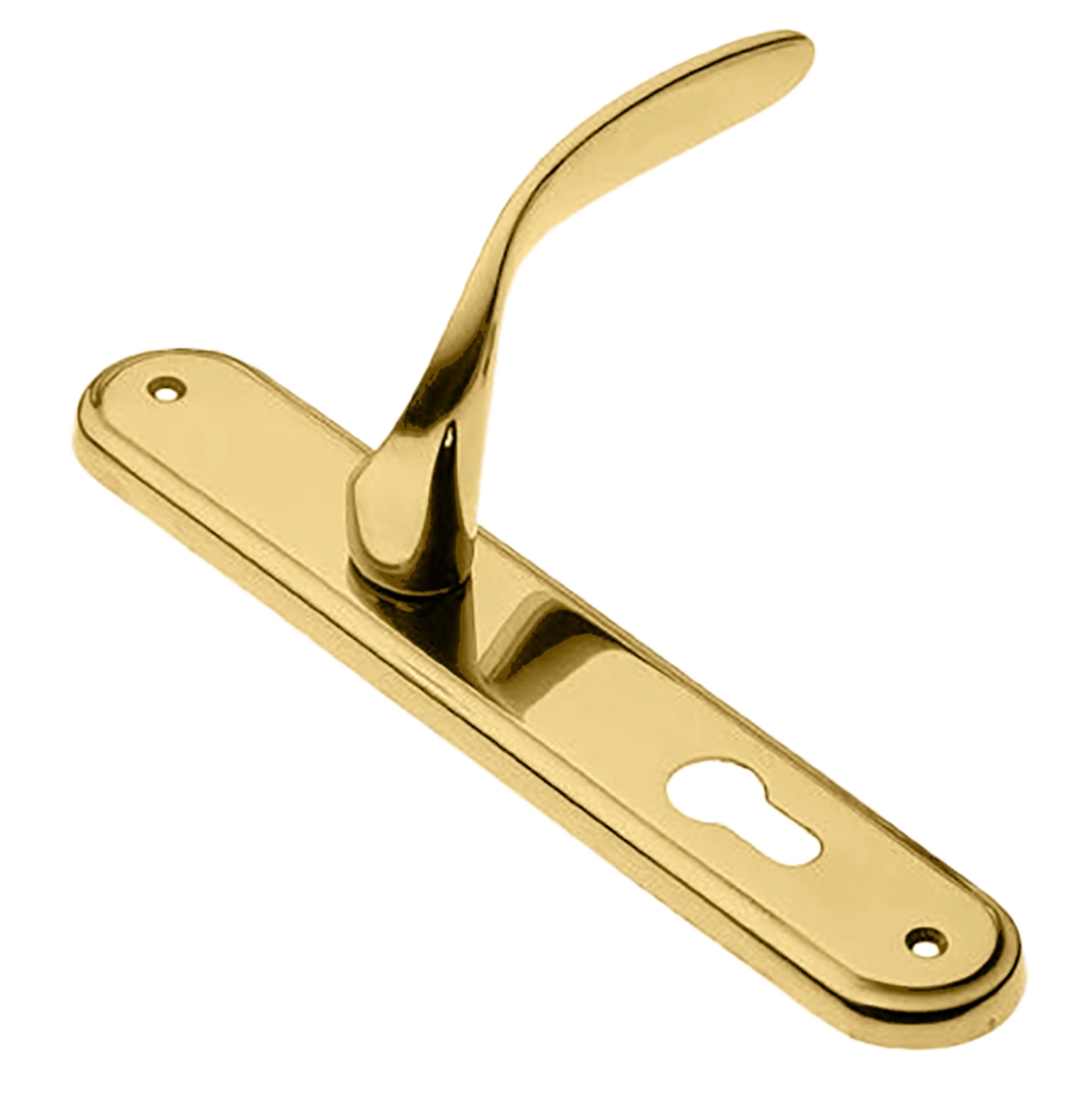 Ручка дверная на планке COBRA PL OTL, цвет золото, латунь фото купить в СПб