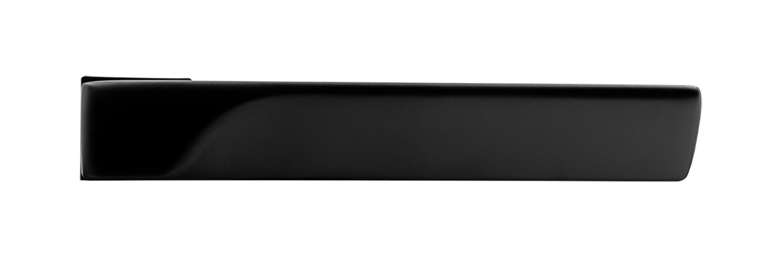 Ручка дверная FIORD-SM NERO-ST, с невидимой квадратной розеткой, цвет черный soft-touch, ЦАМ фото купить в СПб