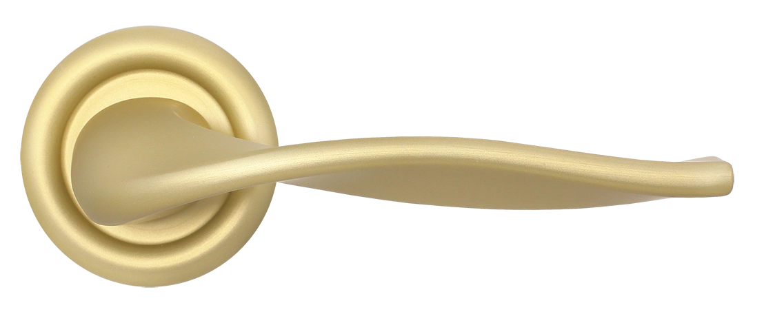 Ручка дверная SKYSCRAPER R7 AH на круглой розетке, цвет Осенний мёд/Autumn Honey фото купить в СПб