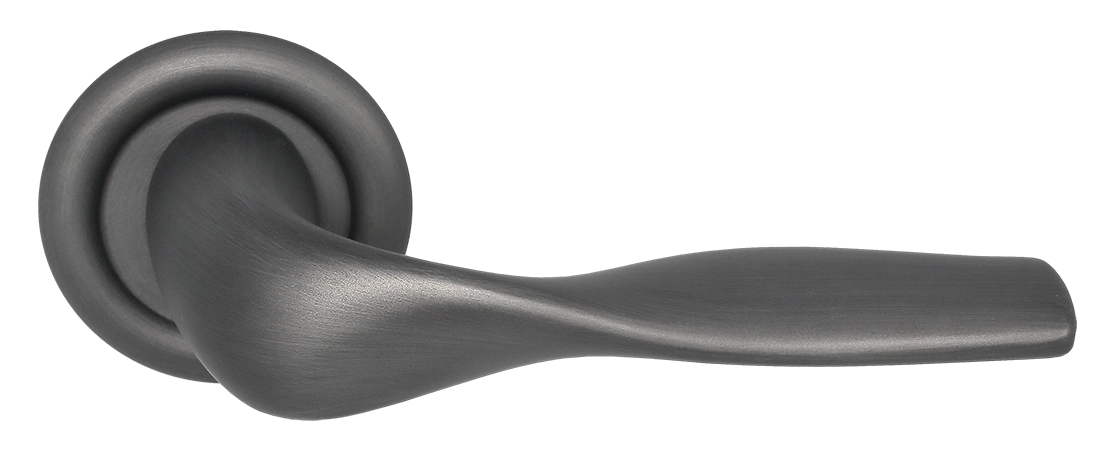 Ручка дверная LVB R7 SST на круглой розетке, цвет Летняя гроза/Summer Storm фото купить Санкт-Петербург