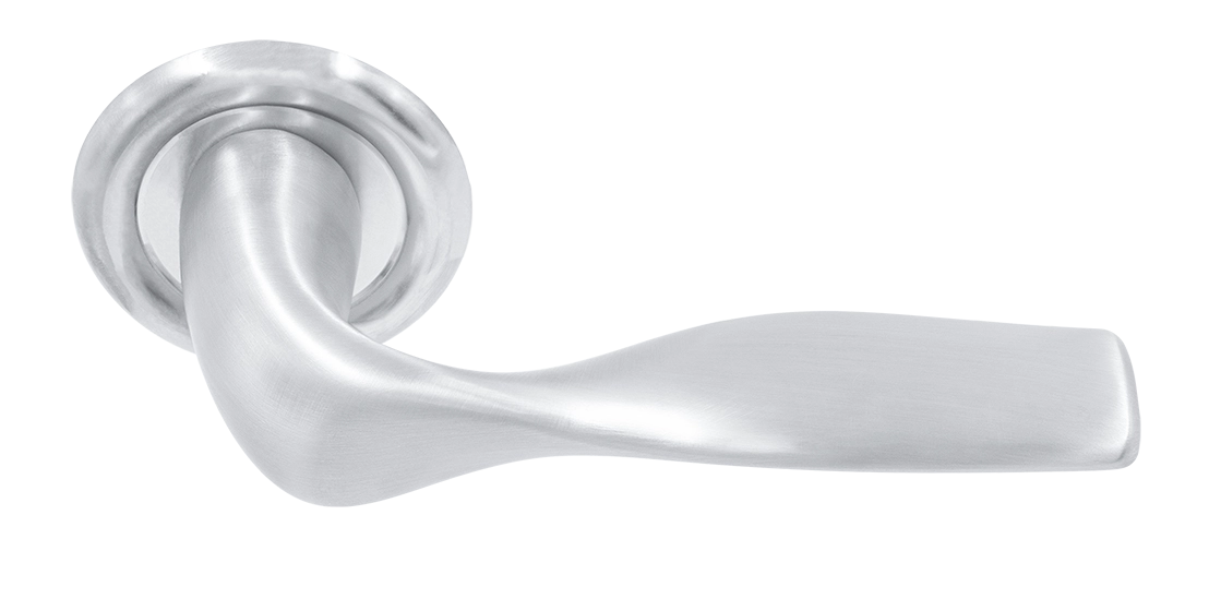 Ручка дверная LVB R7 WF на круглой розетке, цвет Зимняя стужа/Winter Frost фото купить Санкт-Петербург