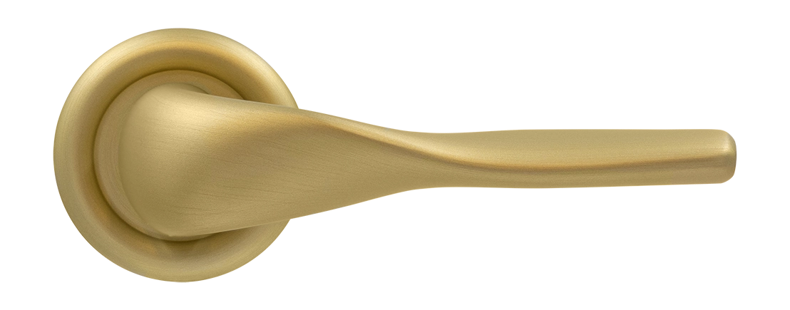 Ручка дверная LVB R7 AH на круглой розетке, цвет Осенний мёд/Autumn Honey фото купить в СПб