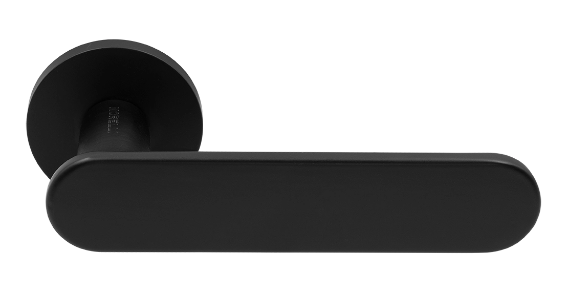 Ручка дверная MH-65-R6 R6 SEMPIONE BL на круглой розетке, цвет черный фото купить Санкт-Петербург