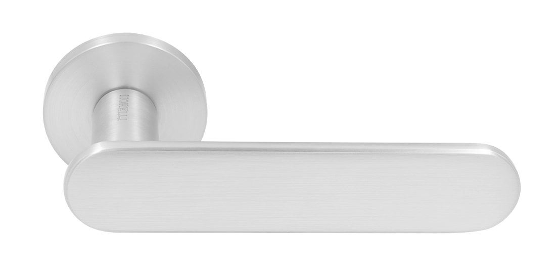 Ручка дверная MH-65-R6 SEMPIONE SC на круглой розетке, цвет матовый хром фото купить Санкт-Петербург