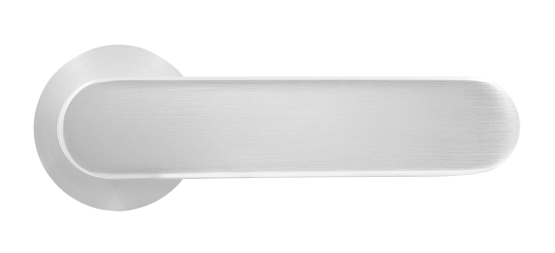 Ручка дверная MH-65-R6 SEMPIONE SC на круглой розетке, цвет матовый хром фото купить в СПб