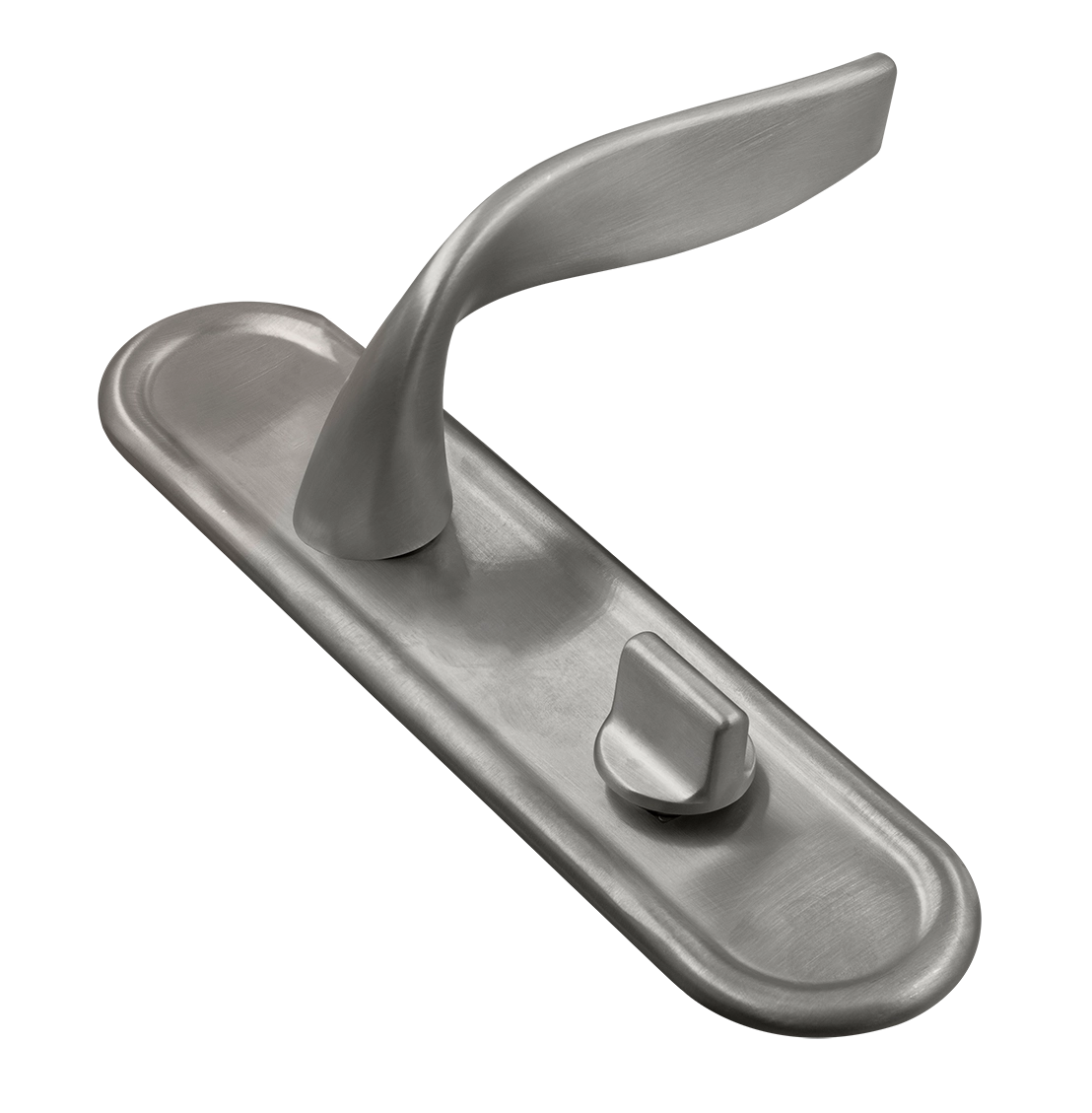 Ручка дверная SKYSCRAPER PLR WC WF на планке под сантехническую завертку, цвет Зимняя стужа/Winter Frost фото купить Санкт-Петербург