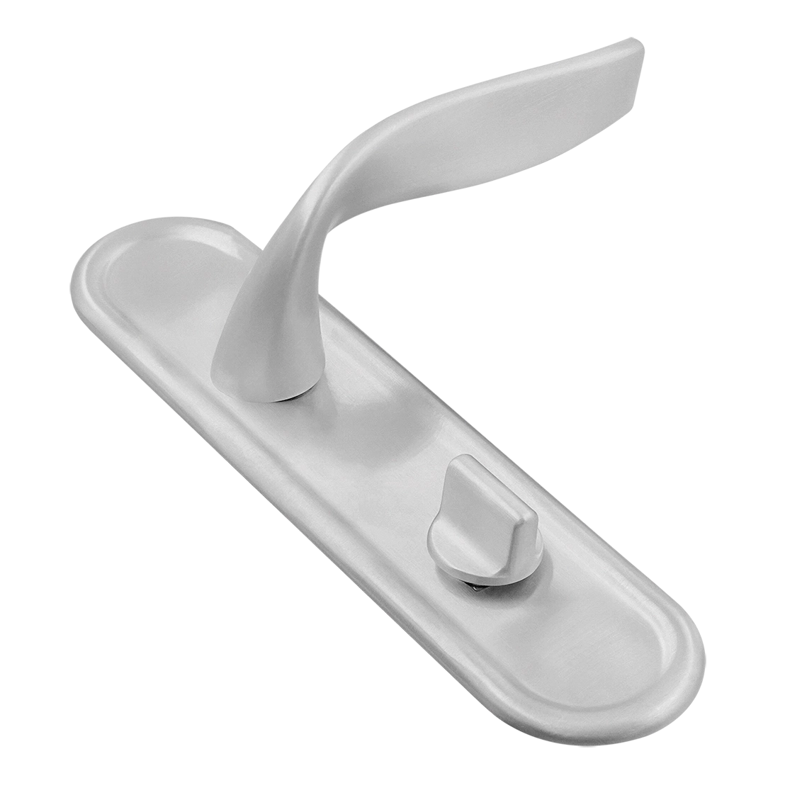 Ручка дверная SKYSCRAPER PLR WC SSW на планке под сантехническую завертку, цвет Стокгольмский снегопад/Stockholm Snowfall фото купить Санкт-Петербург