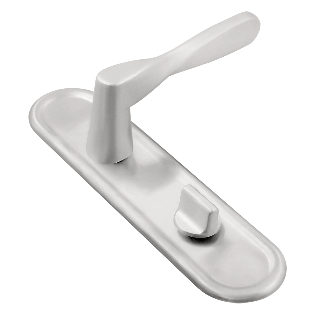 Ручка дверная THE OLYMPICS PLR WC SSW на планке под сантехническую завертку, цвет Стокгольмский снегопад/Stockholm Snowfall фото купить Санкт-Петербург