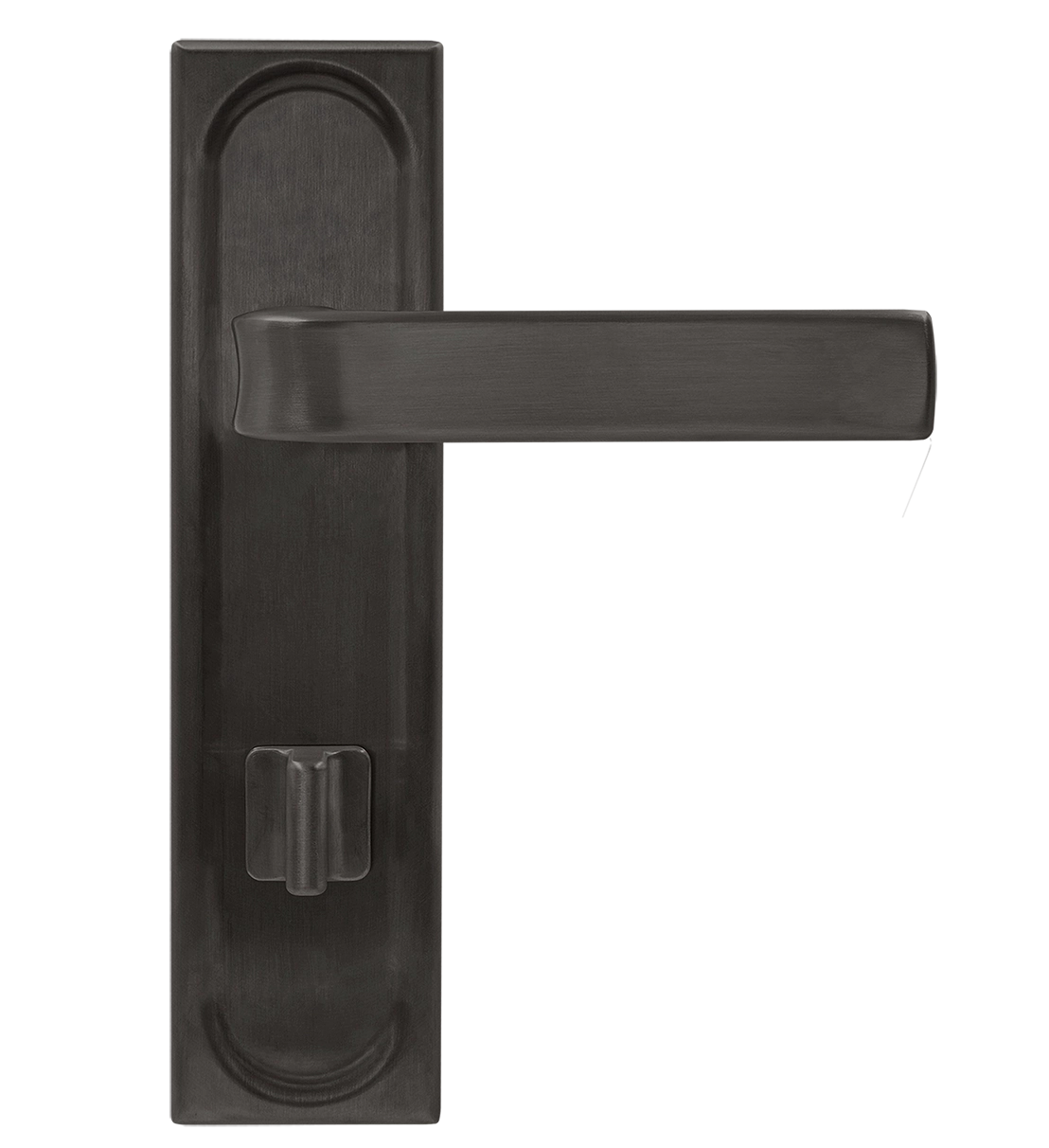 Ручка дверная THE BUS STATION PLS WC SST на планке под сантехническую завертку, цвет Летняя гроза/Summer Storm фото купить в СПб