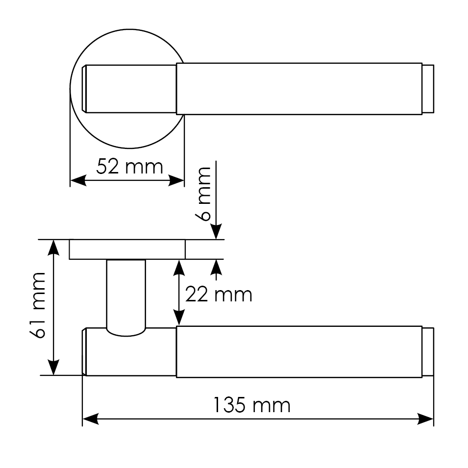 Комплект дверных ручек MH-57-R6T BL + защёлка бесшумная M1895 BL + петли врезные универсальные MSN 100X70X2.5-4BB BL (2шт), цвет черный фото купить в СПб