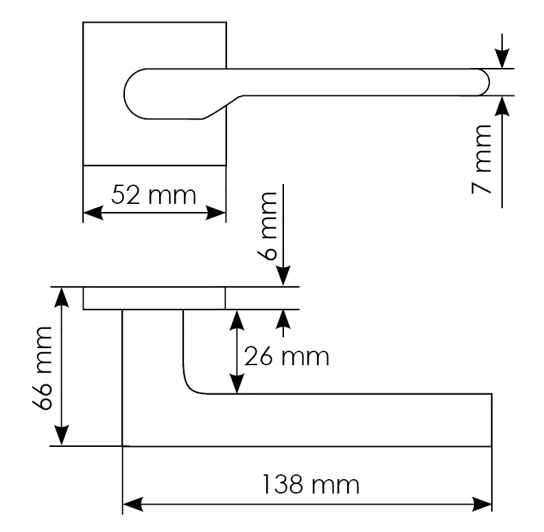 Комплект дверных ручек MH-53-S6 W + сантехническая завертка MH-WC-S6 W, цвет белый фото купить в СПб