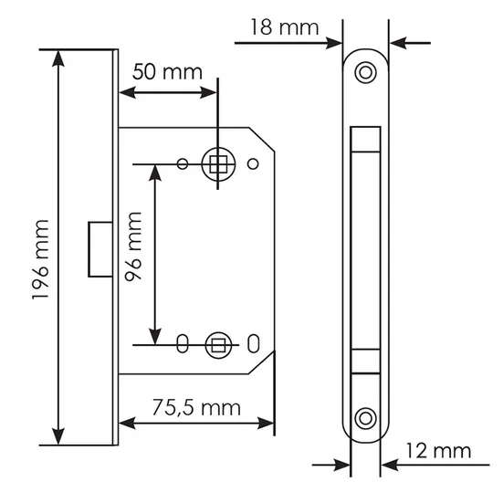 Комплект дверных ручек MH-54-S6 BL с заверткой MH-WC-S6 BL + замок M1895 BL, цвет черный фото дверная фурнитура Санкт-Петербург