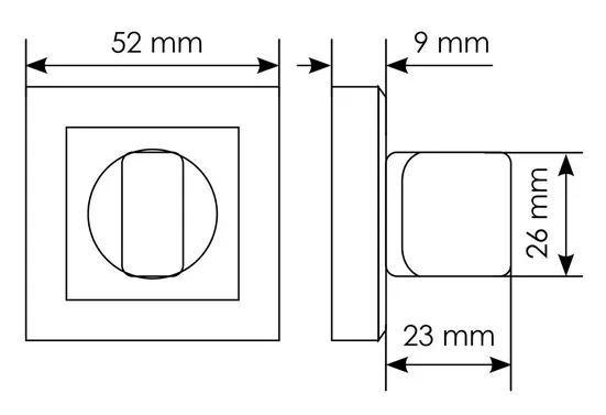 Комплект дверных ручек MH-28 BL-S с заверткой MH-WC-S BL, цвет черный  фотомореллиСанкт-Петербург