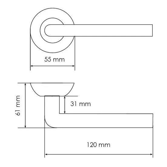 Комплект дверных ручек MH-03 BL с заверткой MH-WC BL + магнитный замок M1895 BL, цвет черный  фотомореллиСанкт-Петербург