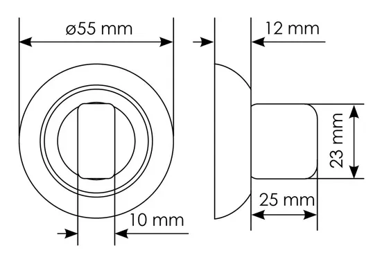 Комплект дверных ручек MH-03 BL с заверткой MH-WC BL + магнитный замок M1895 BL, цвет черный  фото дверная фурнитура Санкт-Петербург