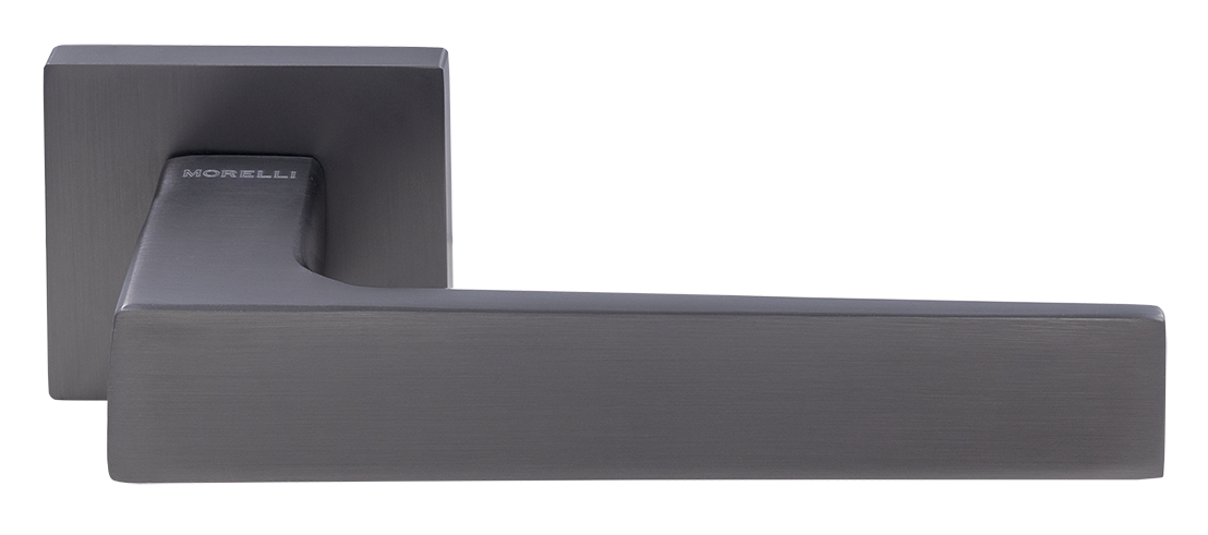 Ручка дверная MIRA  MH-54-S6 GR раздельная на квадратной розетке, цвет графит, ЦАМ фото купить Санкт-Петербург