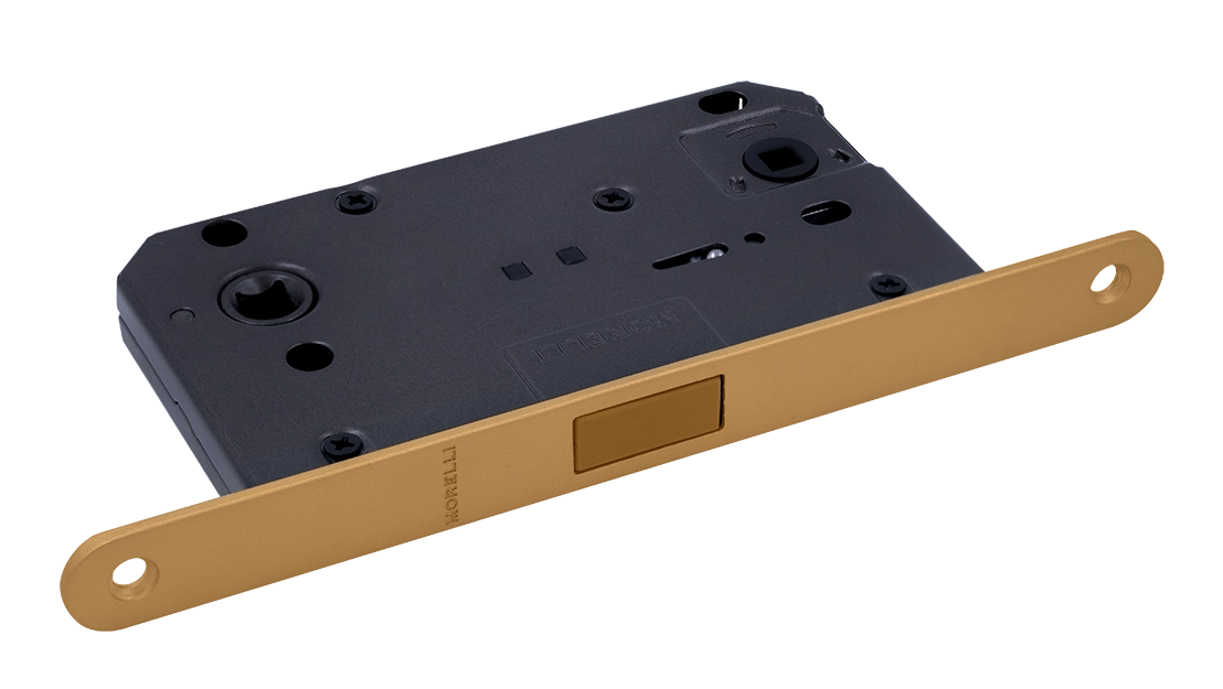 Защелка межкомнатная M1895 FTG магнитная, сантехническая, цвет матовое итальянское золото фото купить Санкт-Петербург