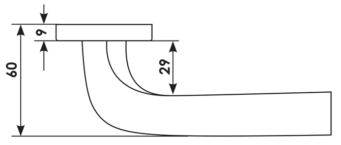 Ручка дверная COMETA R5 NIS раздельная на круглой розетке, цвет - матовый никель, ЦАМ фото фурнитура Санкт-Петербург