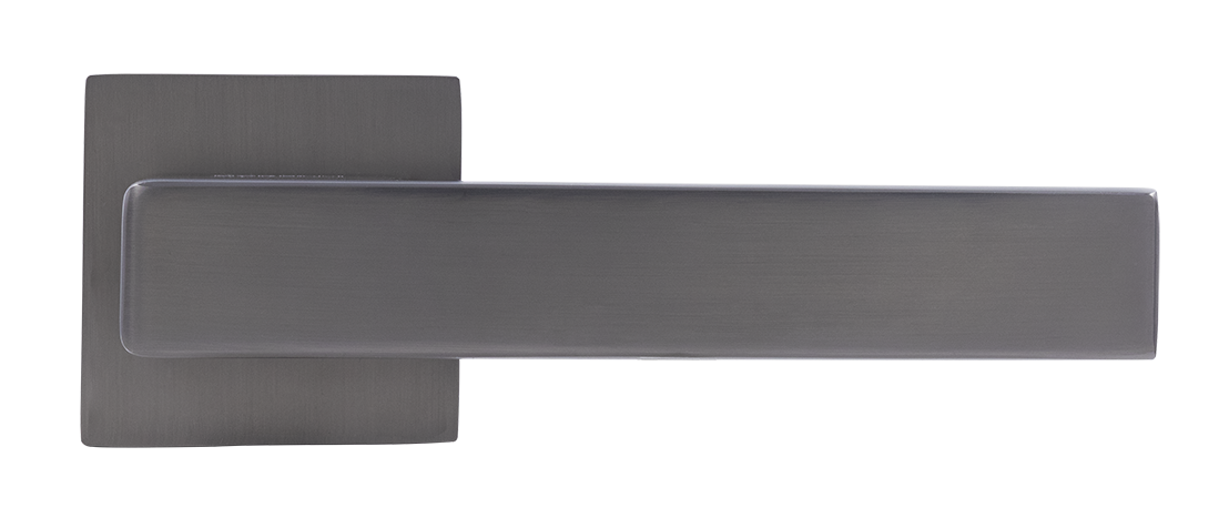 Ручка дверная LOT MH-56-S6 GR раздельная на квадратной розетке 6 мм, цвет графит, ЦАМ фото купить в СПб