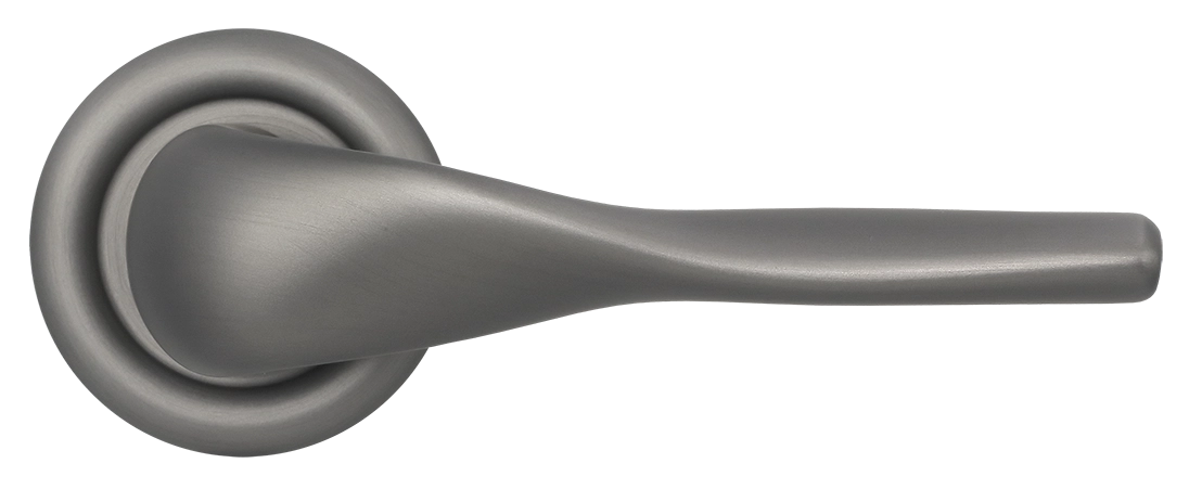 Ручка дверная LVB R7 WF на круглой розетке, цвет Зимняя стужа/Winter Frost фото купить в СПб