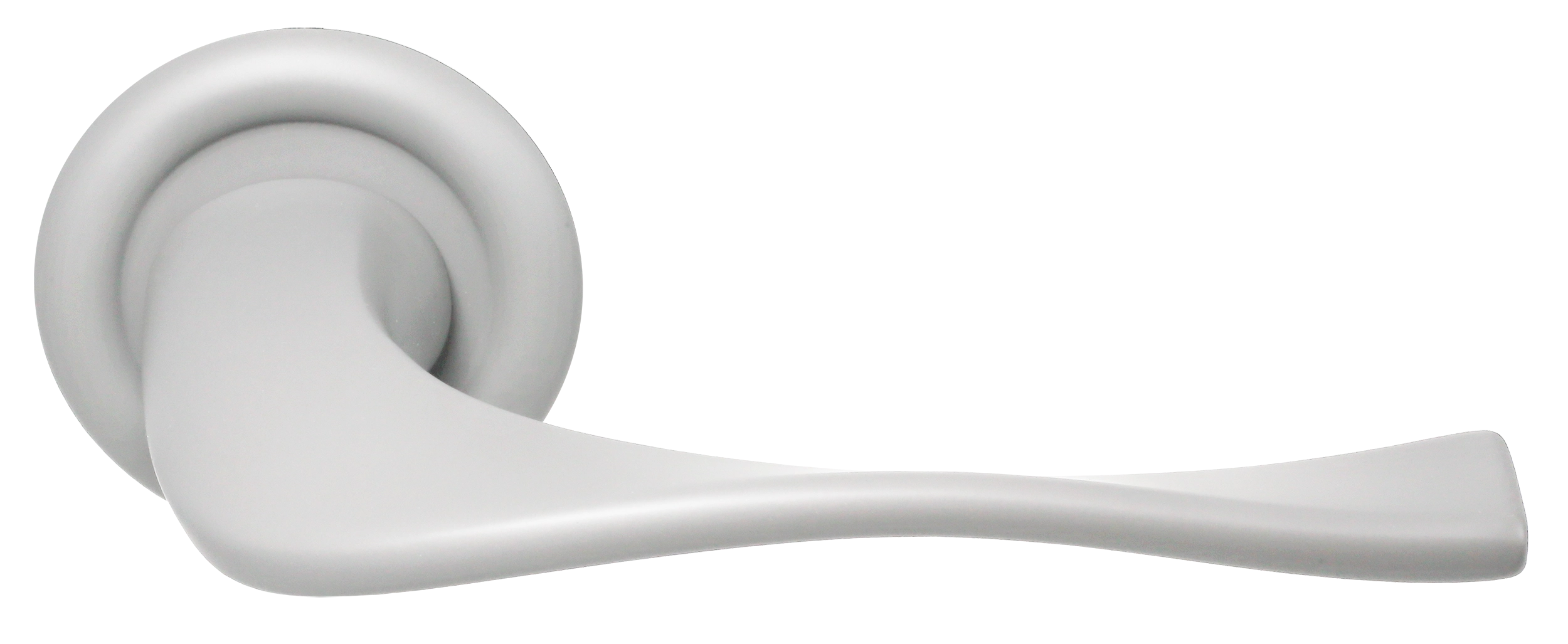 Ручка дверная SKYSCRAPER R7 SSW на круглой розетке, цвет Стокгольмский снегопад/Stockholm Snowfall фото купить Санкт-Петербург