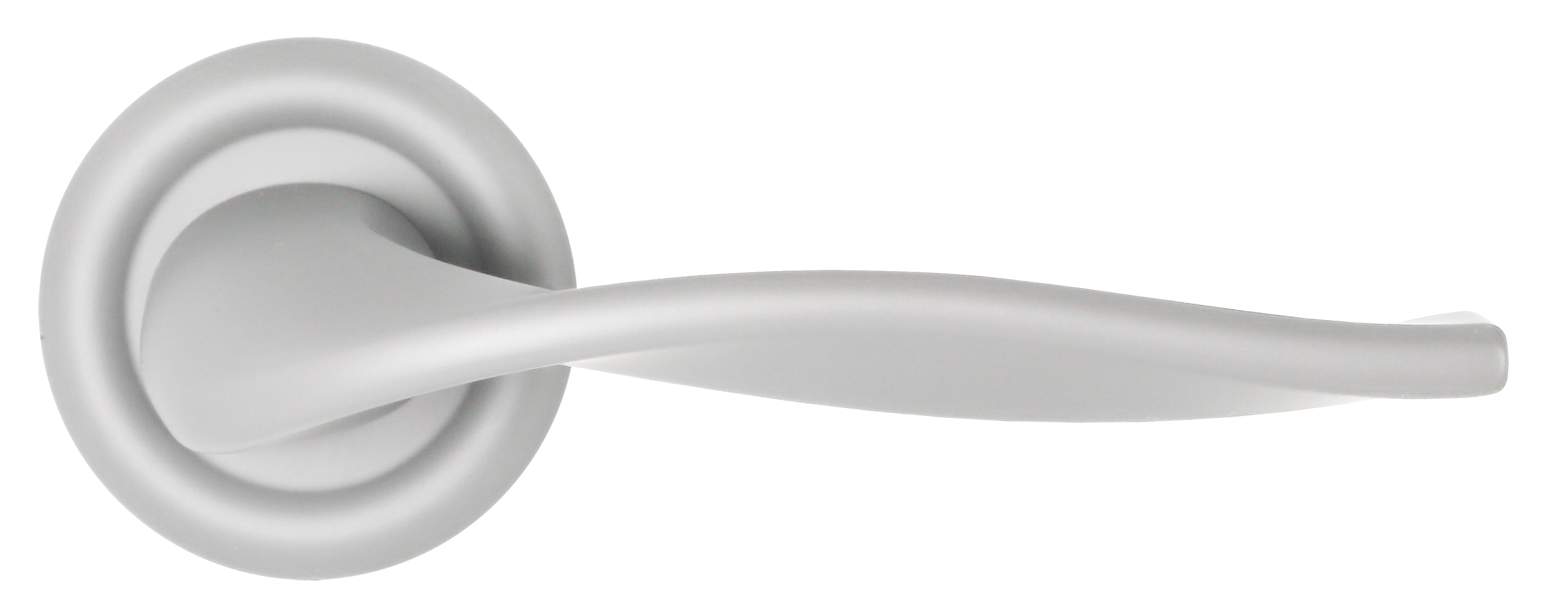 Ручка дверная SKYSCRAPER R7 SSW на круглой розетке, цвет Стокгольмский снегопад/Stockholm Snowfall фото купить в СПб