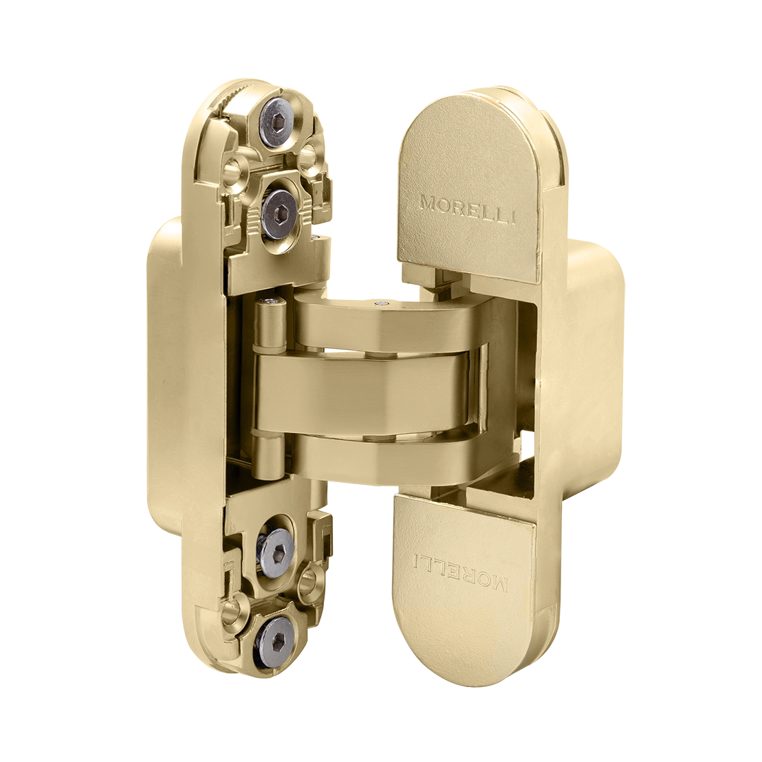 Петля скрытая HH-24 MSG врезная с 3D-регулировкой вес полотна до 40 кг, цвет матовое сатинированное золото фото купить в СПб