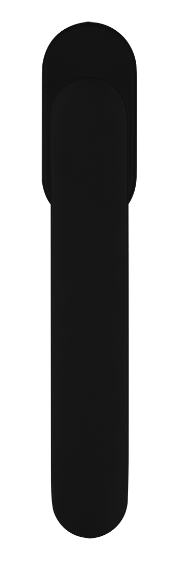 Ручка оконная LE BOAT W1 NERO-ST на прямоугольной розетке, цвет черный soft-touch, латунь фото купить в СПб