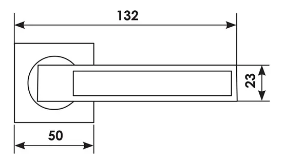 Ручка дверная DOLCE VITA S1 CRO раздельная на квадратной розетке, цвет - хром, латунь фото фурнитура Санкт-Петербург